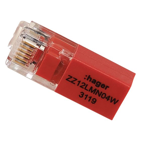 hager Abschlusswiderstand RJ12 für LMN-Modul, 120 Ohm
