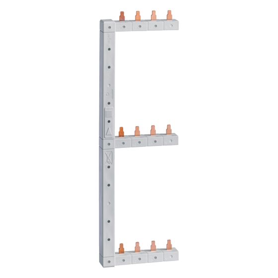 hager Phasenschiene senkrecht 63A links/rechts (sym.) L1L2L3N zu L1L2L3N 125mm 3-reihi