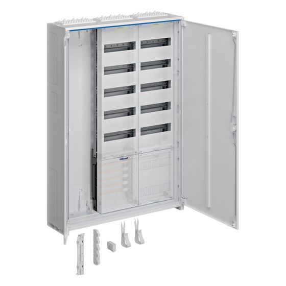 hager Systemschrank univers Z, IP44, 1100x800 mm, mit Einspeise- u. APZ-Feld, 3-feldig