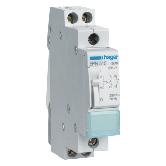 hager Fernschalter 1 Schließer und 1 Öffner 230V AC 110V DC 16A 1PLE