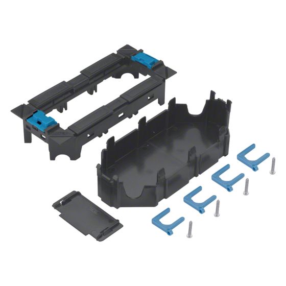 hager Geräteträger f 3 Rastec 45 Geräte o 2 Tragstegger aus PA zu VQ06/VR06/VR10(r, l)