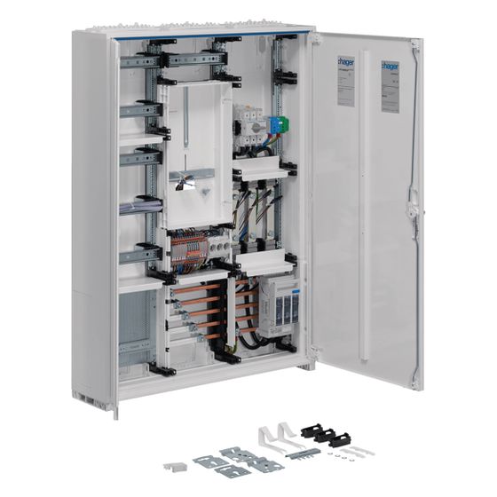 hager Wandlerschrank bis 100A, IP44, SK II, 1100x800x205mm, mit APZ, Stromnetz Berlin