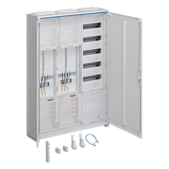 hager Komplettschrank, univers Z, 1100x800x205mm, SKII, IP44, 2ZP, VF-5rh, APZ, 3-feld