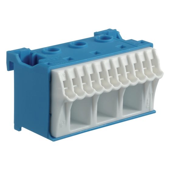 hager Klemmen QuickConnect N mit 14 Klemmstellen, blau