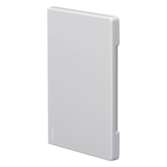 hager Endstück schnittkaschierend zu BR/A 85x130mm Oberteil 80mm hfr in verkehrsweiß