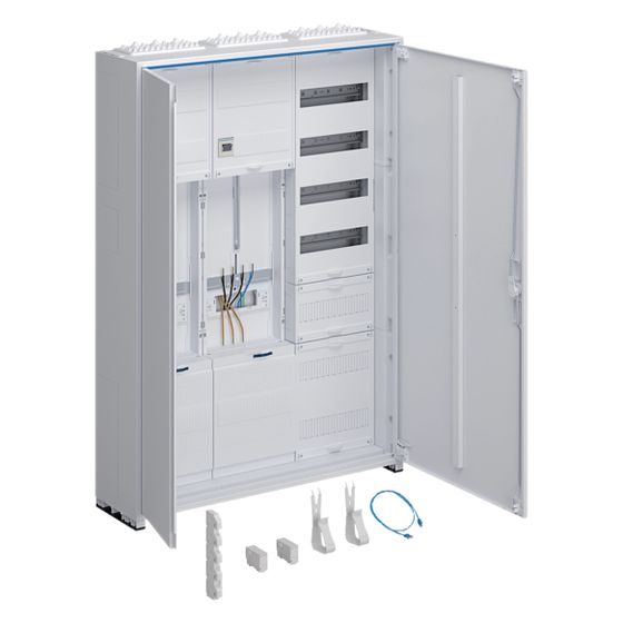hager Komplettschrank, univ.Z, 1100x800x205mm, SKII, IP44, 2ZP/VF-5rh/APZ, 3-feld