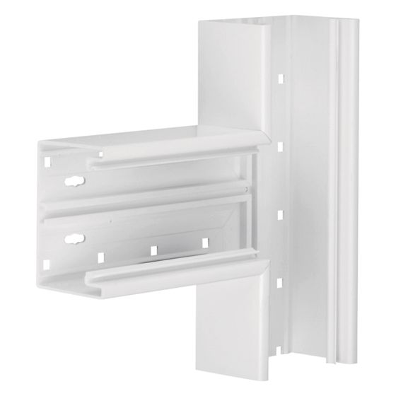 hager T-Stück aus Grundprofil zu BR 68x100mm Oberteil 80mm in verkehrsweiß