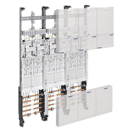 hager Komplettfeld, univers Z, 1050 mm, 6 ZP, eHZ, DSS, 3-feldig, Ausführung VEW-Saar