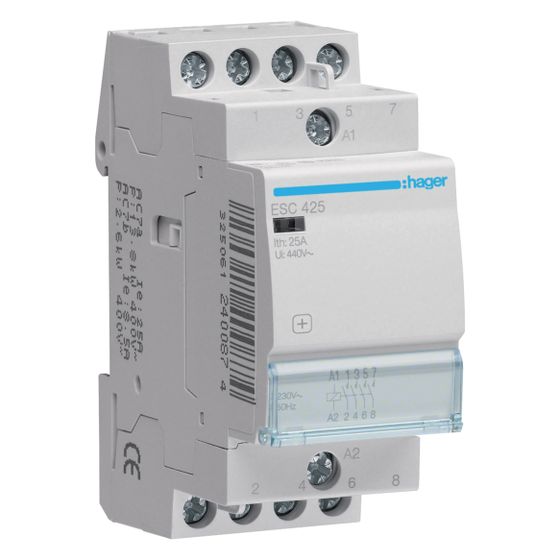 hager Installationsschütz 25A 4 Schließer 230V
