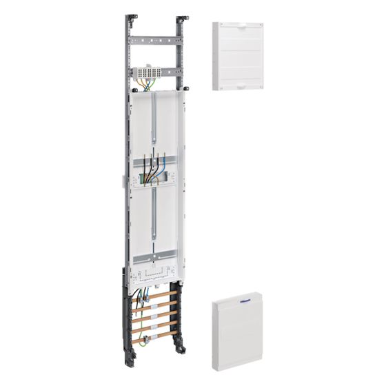 hager Komplettfeld, univers Z, 1350mm, 1ZP/RES, 1-feld, 5-polig, mit Verdrahtung 16qmm