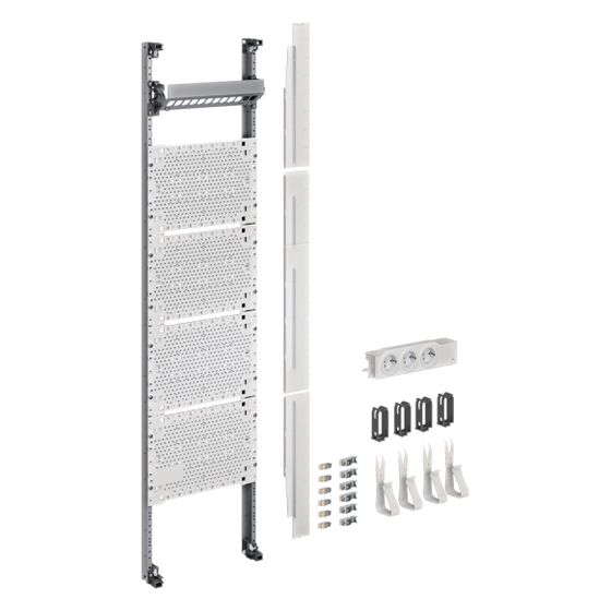 hager Komplettfeld Multimedia, univers Z, 1050 mm,1-feld, mit 6xPatchmodulen RJ45