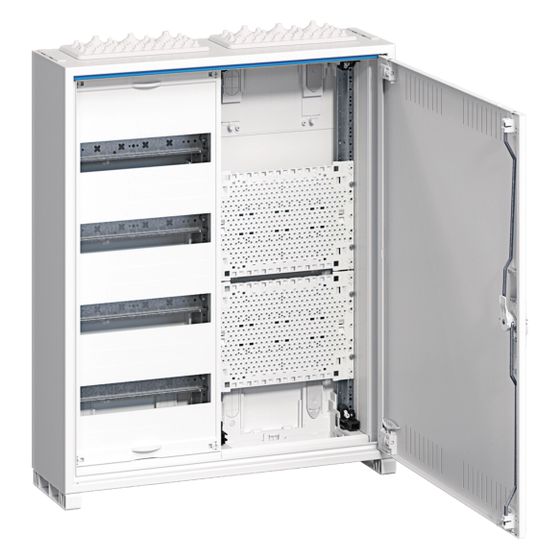 hager Feldverteiler AP, IP31, SKII, 48 PLE u. Mediafeld, geschlitzte Tür, 650x550x161mm