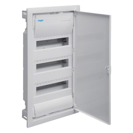 hager Kleinverteiler volta, Unterputz, 3x12 PLE, IP30, Schutzklasse II, Stahlblechtür