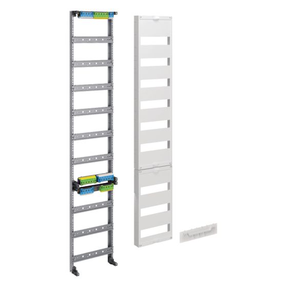 hager Verteilerfeld, univers Z, Höhe 1350mm, 9-reihig, 1-feldig, PE/N waagerecht