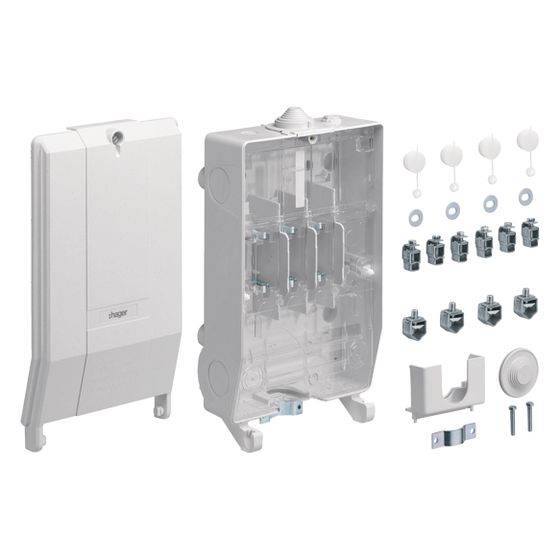 hager Hausanschlusskasten IP54, KH00, Baureihe K3, 1x3NH00, plombierbar