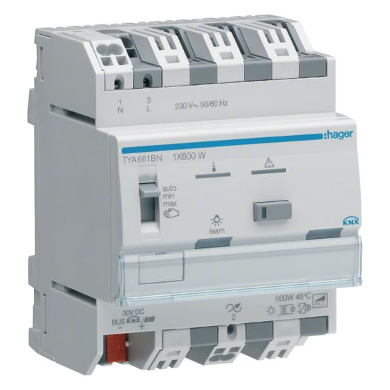 hager Universal-Dimmaktor 1-fach KNX, 1x600W, ESL/LED