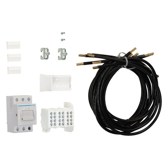 hager Bestückungspaket univers Z, 10mm2, PV-Über./Kaskade,ZTP 750mm bis 32A Dauerstrom