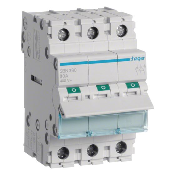 hager Ausschalter 80A 3 Schließer 400V AC 3PLE