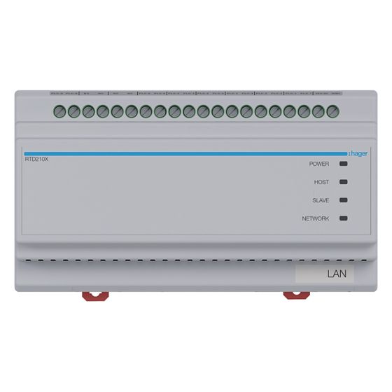 hager 2Draht IP Systemswitch 6-fach, IN CAT oder 2 Draht, OUT 2 Draht, intercom