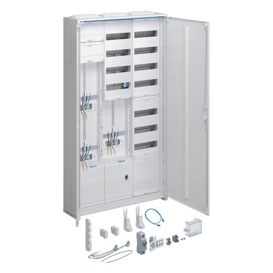 hager Komplettschrank, univers Z, 2ZP 1SG APZ VT7 für Wärmep., H 1400mm, 3-feldig, ESA
