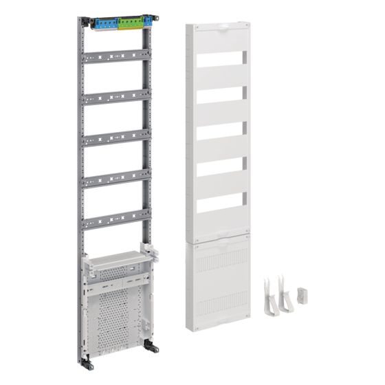hager Verteilerfeld, univers Z, Höhe 1050mm, 5-reihig, 1-feldig, mit APZ unten