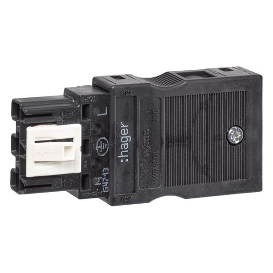 hager Ausgangsstecker Wago 3-polig für starre und feindrahtige Leiter 1,5-2,5 mm2