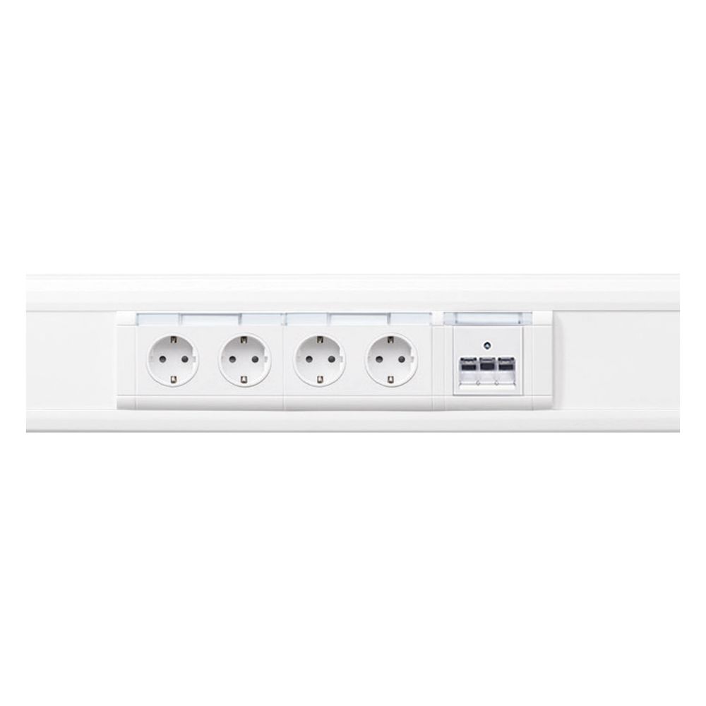 hager Brüstungskanal-Unterteil Profil Geräteeinbau BRN 68x130 mm aus PVC in grschw... HAGER-BRN6513019011 4012740008068 (Abb. 4)