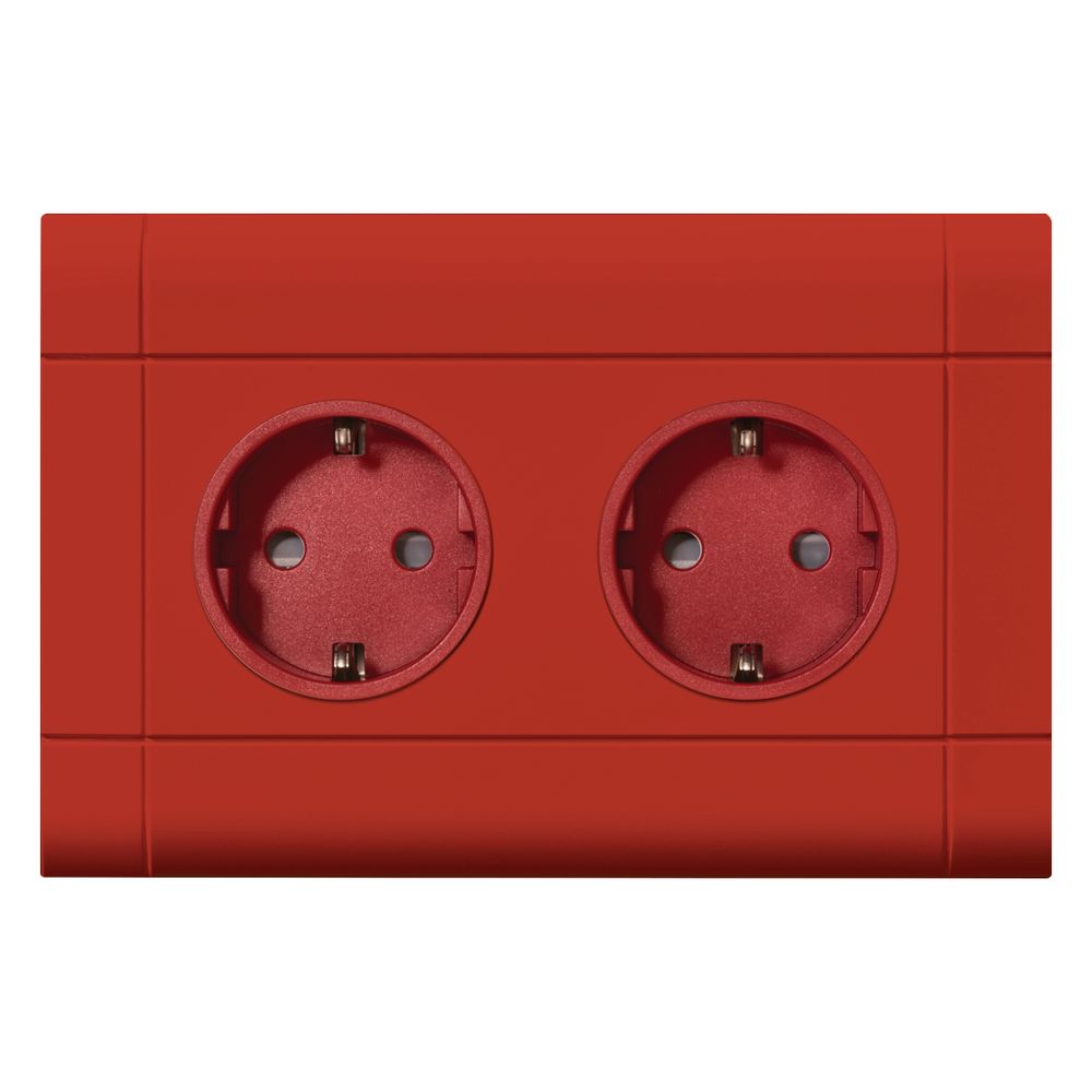 hager SCHUKO Doppelsteckdose mit Wago Steck-/Klemmtechnik C-Profil in verkehrsrot... HAGER-GS20003020 4012740851138 (Abb. 2)
