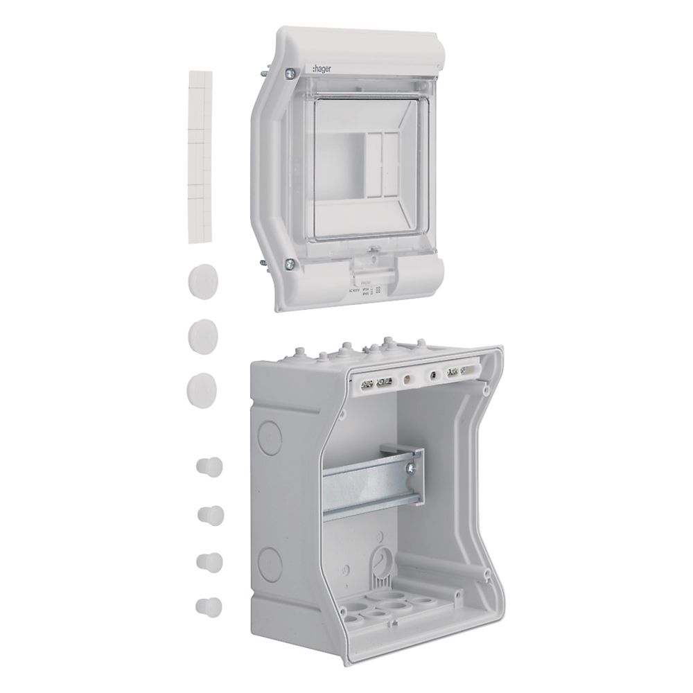 hager Kleinverteiler, vector, APV, IP65, 6PLE, mit Einführungstüllen... HAGER-VE106D 3250616452046 (Abb. 1)