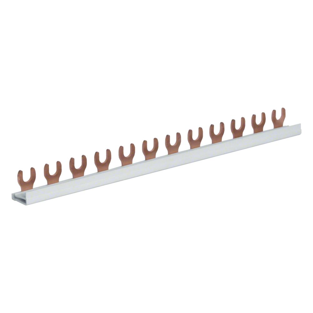 hager Phasenschiene 1 polig mit Gabelanschluss 10mm2 63A 12 Module... HAGER-KDN163A 3250613740900 (Abb. 1)