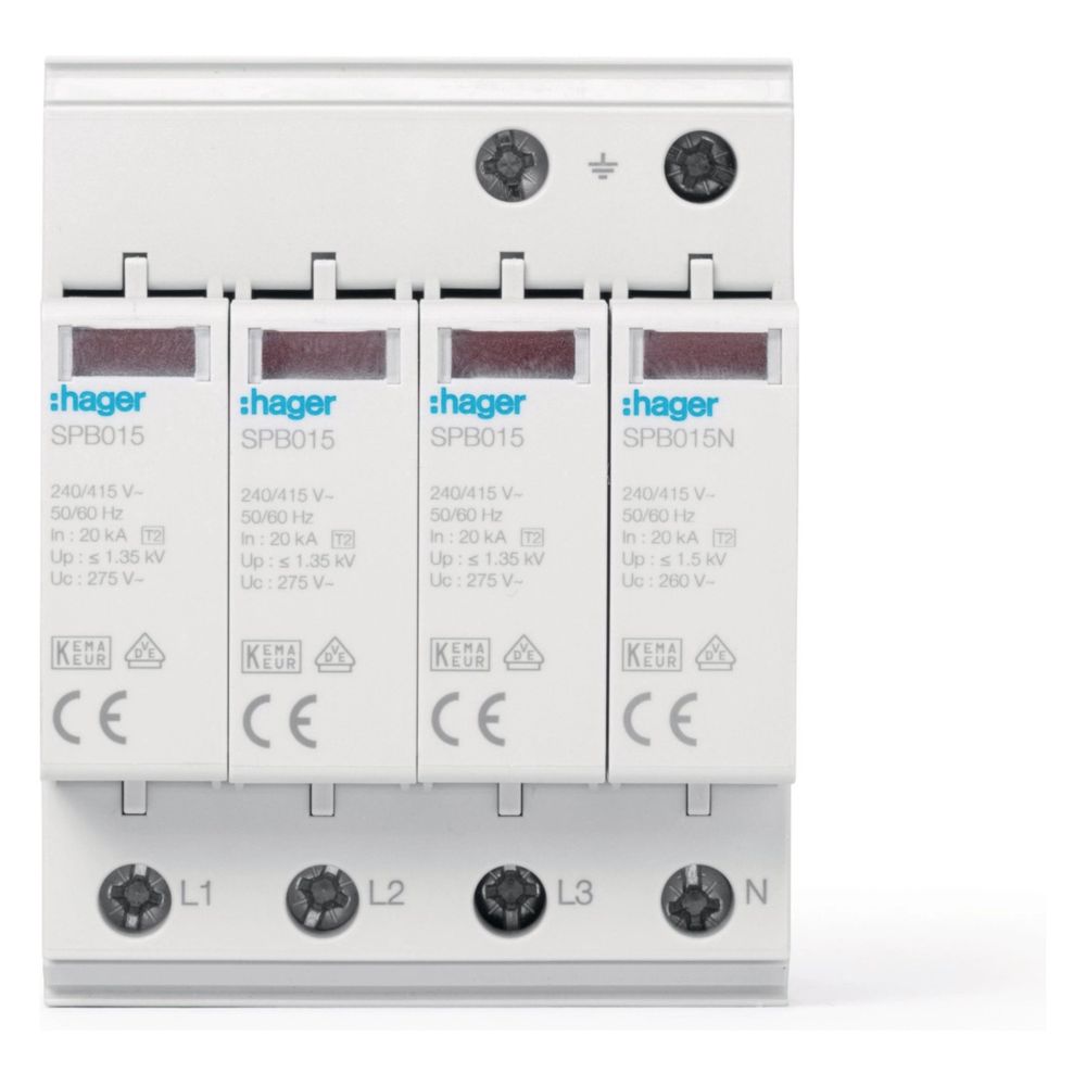 hager Steckmodul T2 L-N Uc 275V Imax 40kA Up 1.35kV... HAGER-SPB015 3250615514851 (Abb. 2)