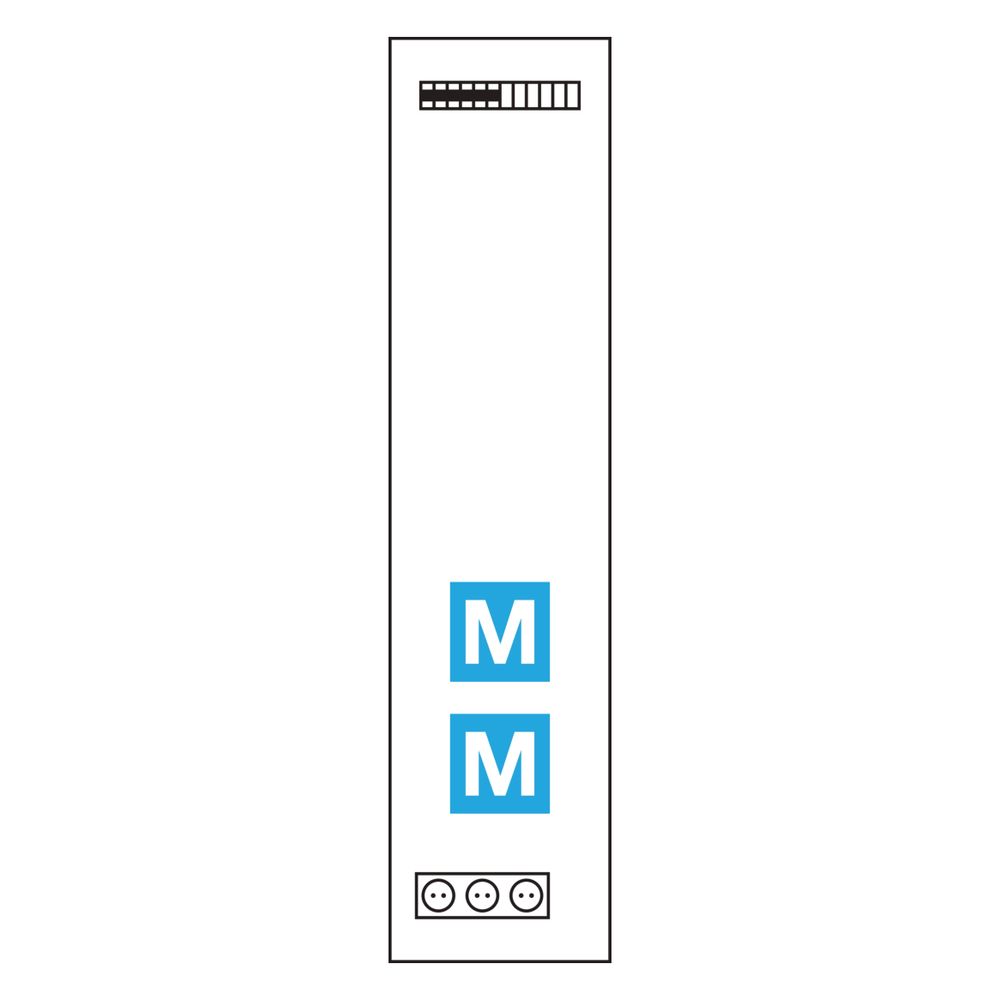 hager Komplettfeld Multimedia, univers Z, 1050 mm,1-feld, mit 6xPatchmodulen RJ45... HAGER-UF311NW 3250616161146 (Abb. 2)