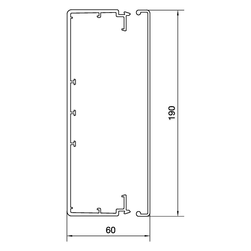 hager Leitungsführungskanal PVC, LF 60x190mm verkehrsweiß... HAGER-LF6019009016 4012740012553 (Abb. 2)