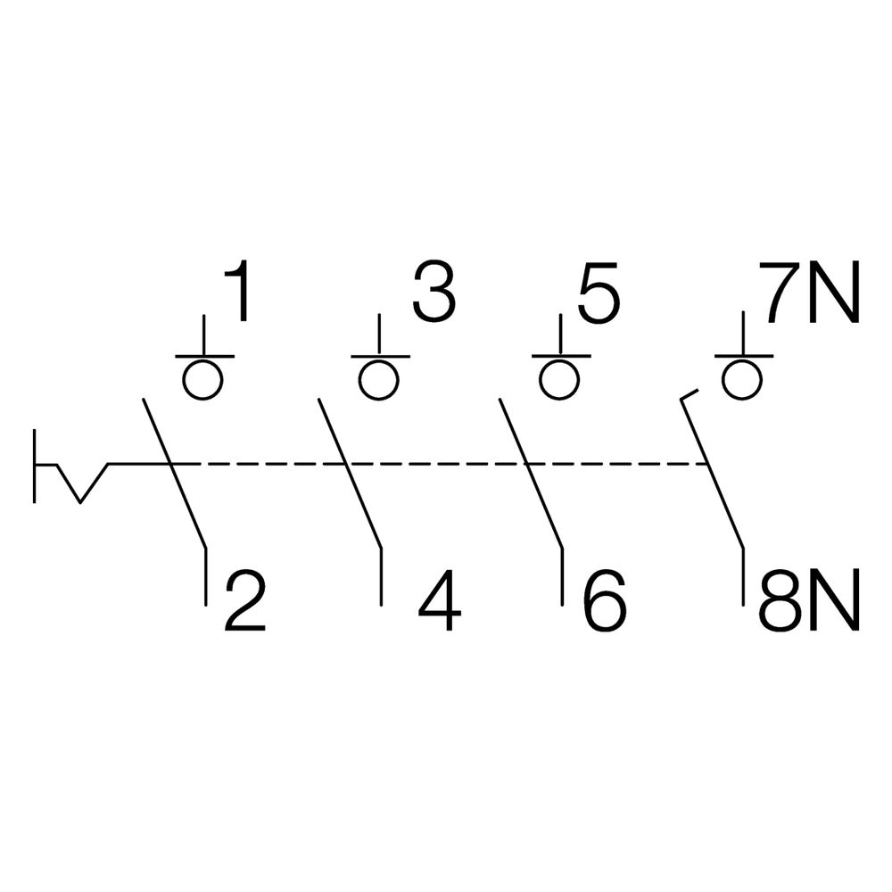 hager Ausschalter in Kompaktbauweise, 63A, 4-polig, 4 Schließer, 400V AC, 3,5PLE... HAGER-SH463N 3250615589958 (Abb. 2)