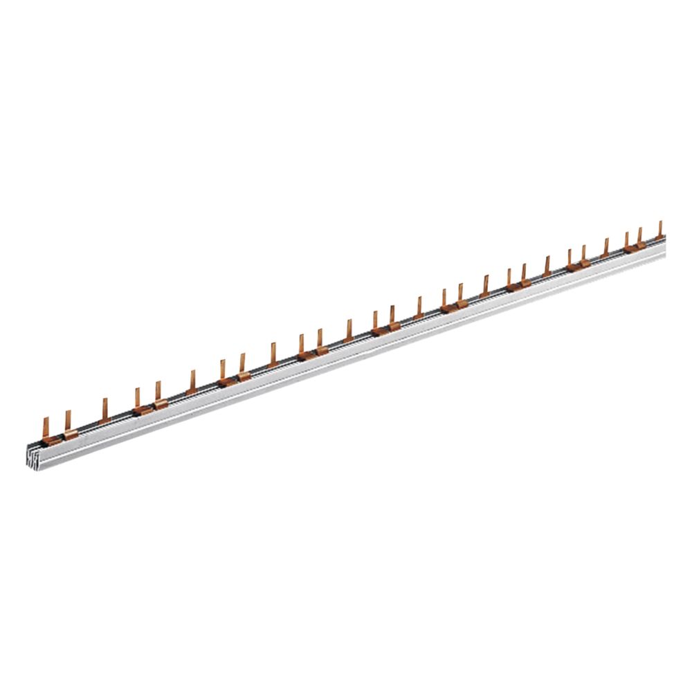 hager Phasenschiene 3 polig mit Stiftanschluss 10mm2 63A 39 Module... HAGER-KB309N 3250613720414 (Abb. 1)