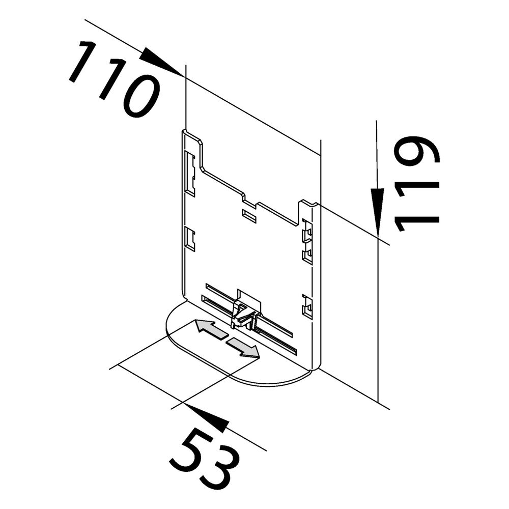 hager Adapterplatte zu Konsole für Brüstungskanäle 130-170 mm aus Stahlblech verzinkt... HAGER-G2271 4012740203524 (Abb. 2)