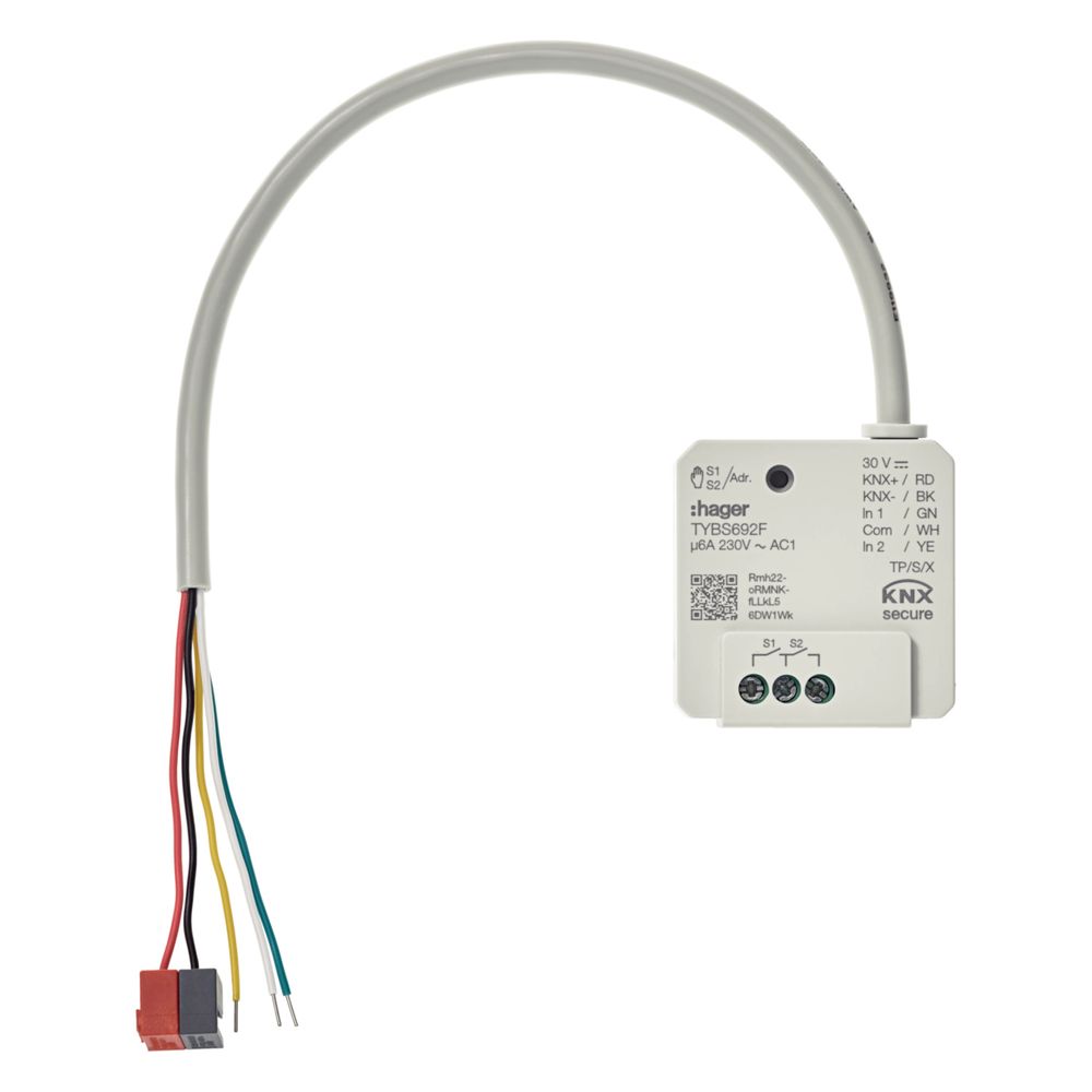 hager Schalt-/Jalousieausgang KNX, 2/1-fach + 2 Eingänge, UP, 6A... HAGER-TYBS692F 3250610050361 (Abb. 3)