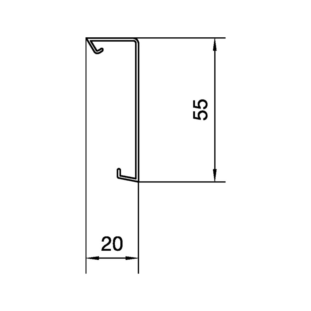 hager Sockelleistenkanal-Oberteil PVC zu SL 20x55 mm verkehrsweiß... HAGER-SL2005529016 4012740017534 (Abb. 4)