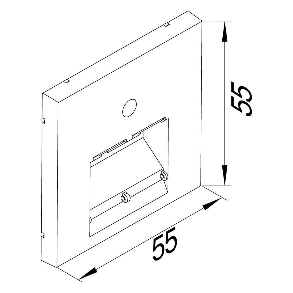 hager Zentralscheibe UAE 2-fach für Rahmenblende 55 halogenfrei verkehrsweiß... HAGER-GZUAE2A9016 4012740993456 (Abb. 2)