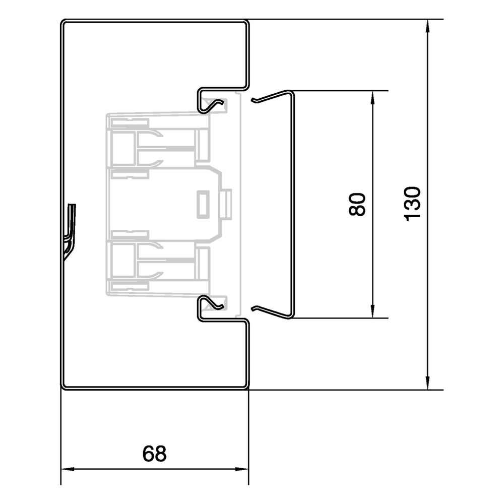 hager Brüstungskanal-Unterteil Stahl, BRS, 68x130mm, für Oberteil 80mm, Verkehrswe... HAGER-BRS6513019016 4012740989558 (Abb. 3)