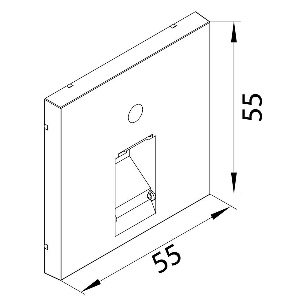 hager Zentralscheibe UAE 1-fach für Rahmenblende 55 halogenfrei verkehrsweiß... HAGER-GZUAE1A9016 4012740993449 (Abb. 2)