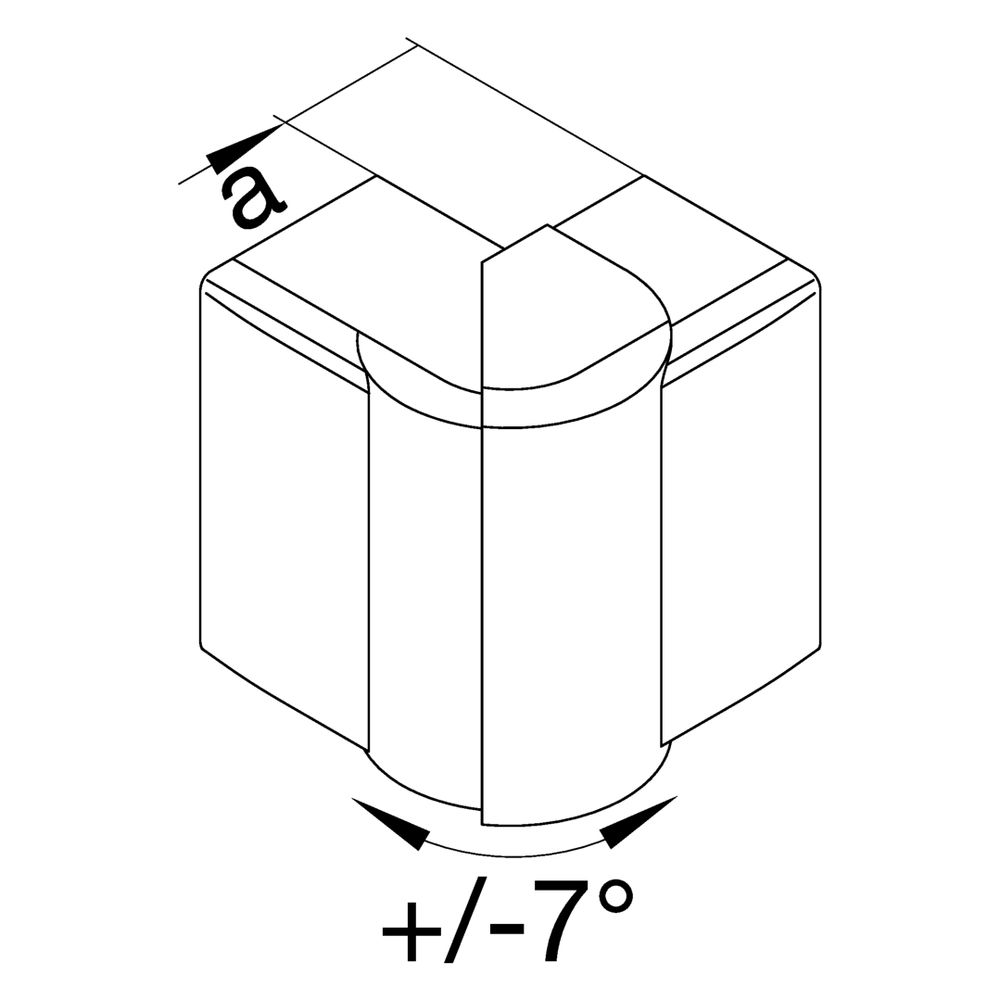 hager Außeneck, halogenfrei zu LF/LFF/LFH 40x57mm, einstellbar, verkehrsweiß... HAGER-LFF4006039016 4012740013123 (Abb. 2)