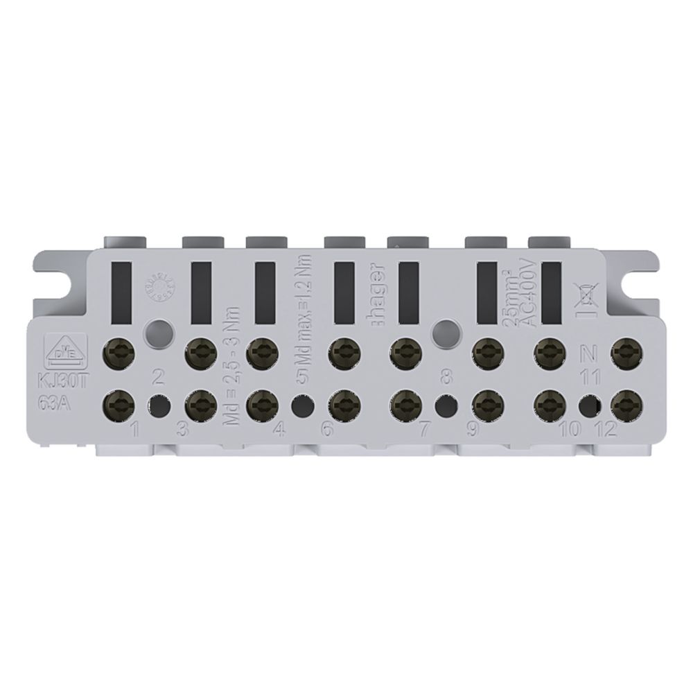hager Zählersteckklemme, univers Z, Drehstrom 63 A, sperrbar, mit TRE-Anschlussklemmen... HAGER-KJ30S 3250613802530 (Abb. 3)