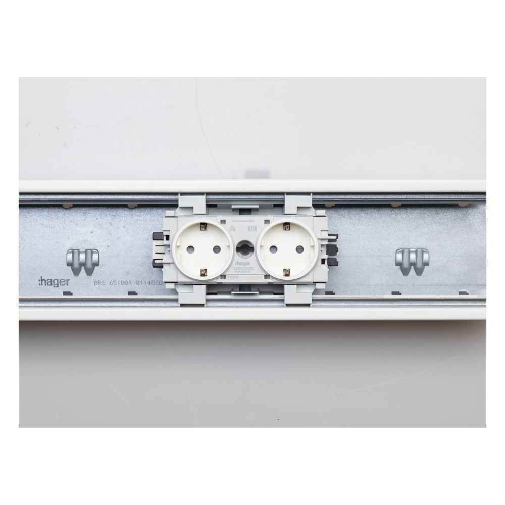hager SCHUKO Doppelsteckdose mit Wago Steck-/Klemmtechnik Frontrastend in verkehrswei... HAGER-GS20019016 4012740993715 (Abb. 1)