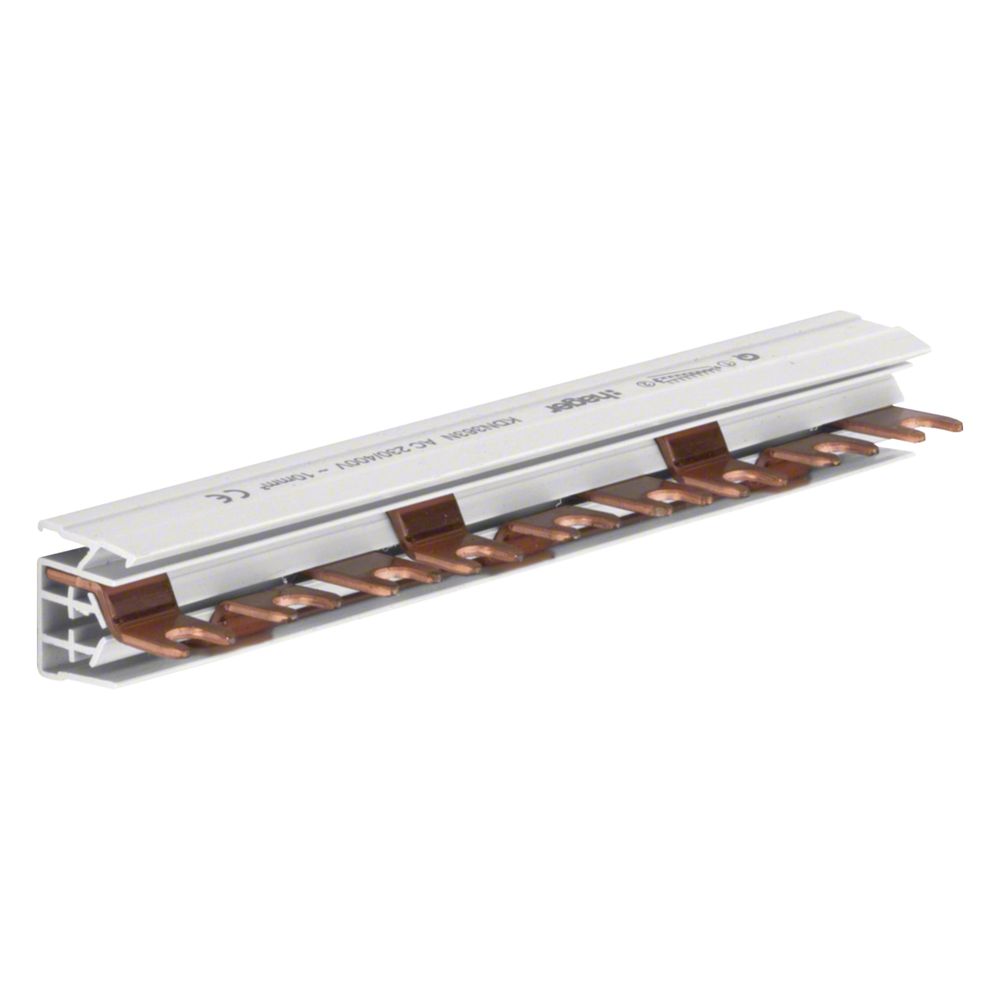 hager Phasenschiene 3 polig mit Gabelanschluss 10mm2 63A 9 Module... HAGER-KDN363N 3250613741235 (Abb. 1)