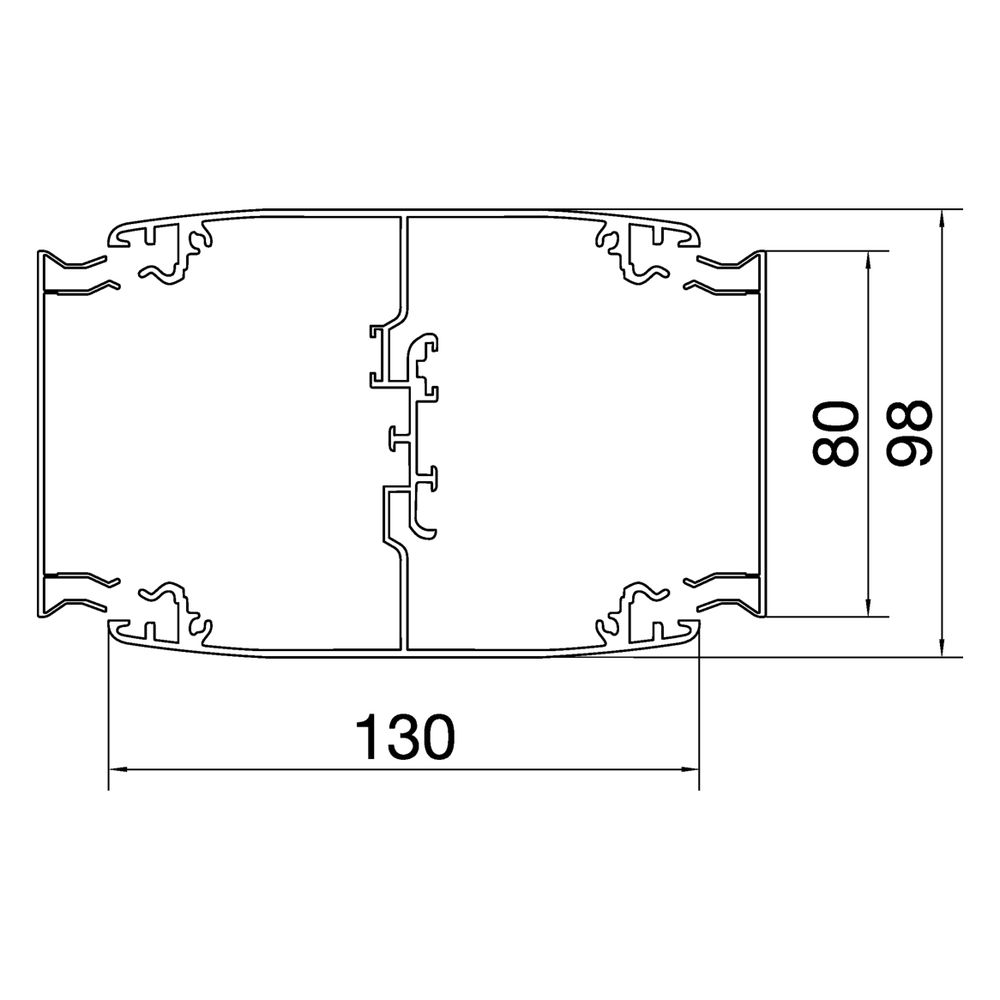 hager Bodenanschlusssäule 2-seitig frontrastender Einbau Alu DAP Länge 0,65m eloxie... HAGER-DAP280650ELN 4012740907767 (Abb. 2)