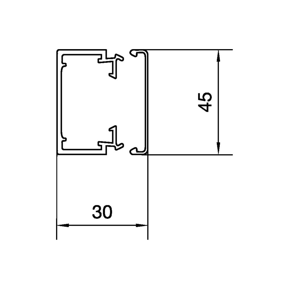 hager Leitungsführungskanal halogenfrei, LFH 30x45mm verkehrsweiß... HAGER-LFH3004509016 4012740013697 (Abb. 4)