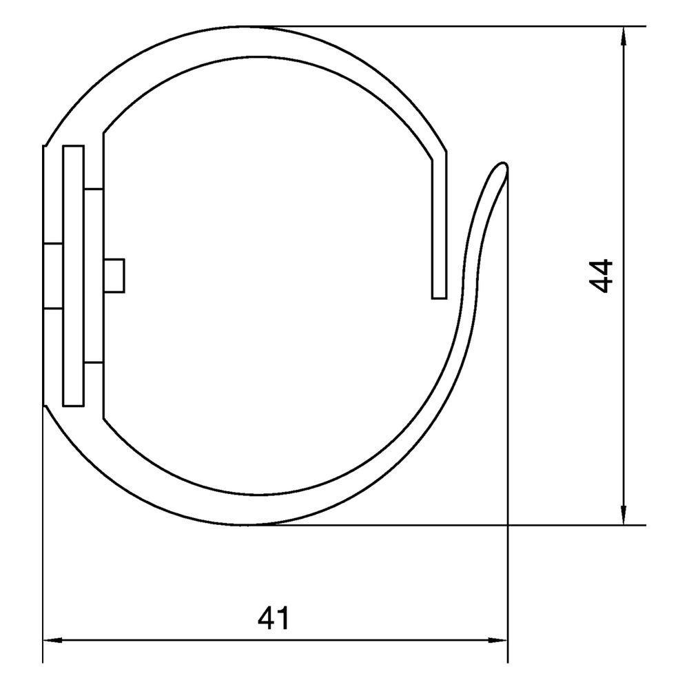 hager Verdrahtungskanal flexibel aus Polyamid halogenfrei 40 mm L 0,5m lichtgrau... HAGER-M5693 4012740190510 (Abb. 2)