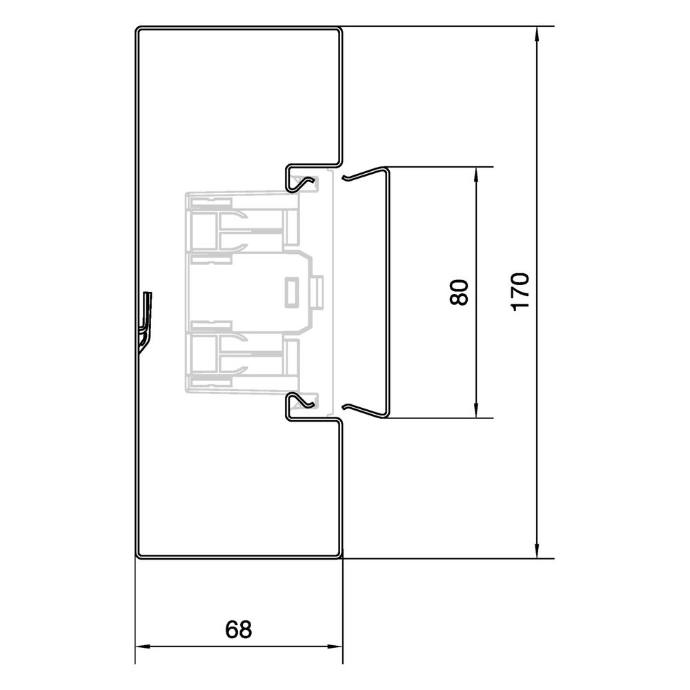 hager Brüstungskanal-Unterteil Stahl, BRS, 68x170mm, Oberteil 80mm, Verkehrsweiß... HAGER-BRS6517019016 4012740989619 (Abb. 8)