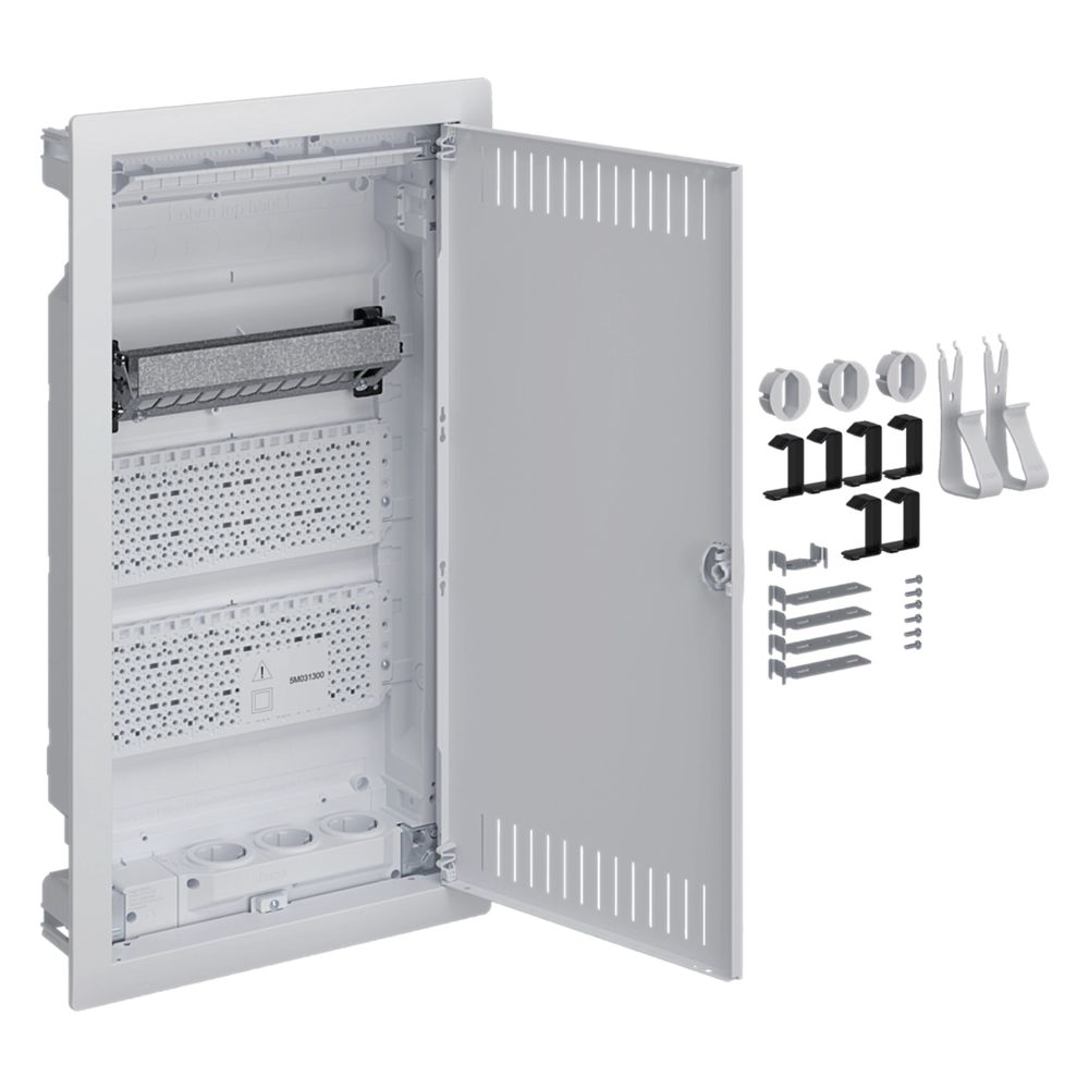 hager Kleinverteiler volta, Multimedia, Unterputz, 3-reihig, geschlitzte Stahlblechtür... HAGER-VU36NW 3250616615724 (Abb. 1)